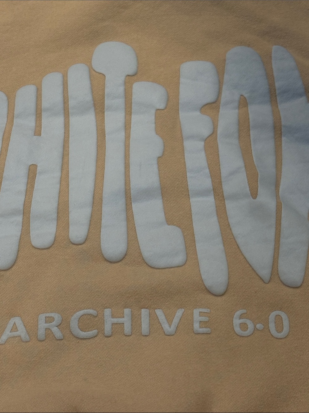 WHITEFOX Archive Co Beige Hoodie with White Logo - Picture 9 of 9